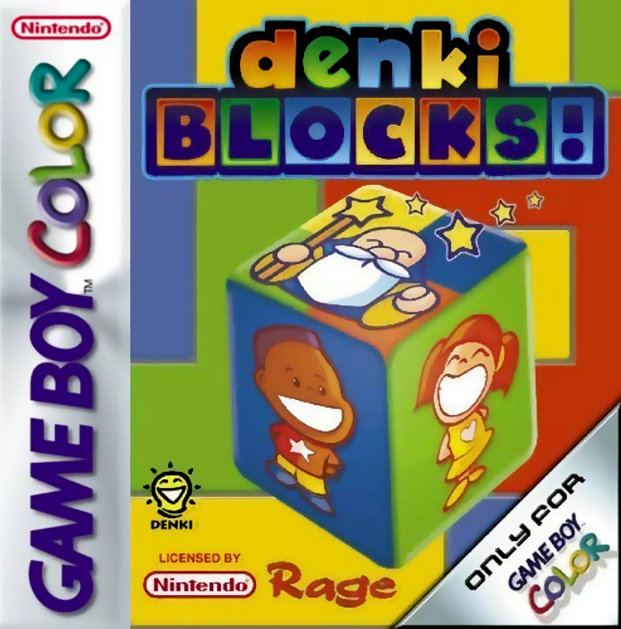 Denki Blocks box art for GameBoy Color