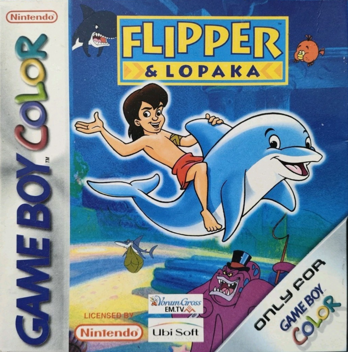 Flipper and Lopaka box art for GameBoy Color