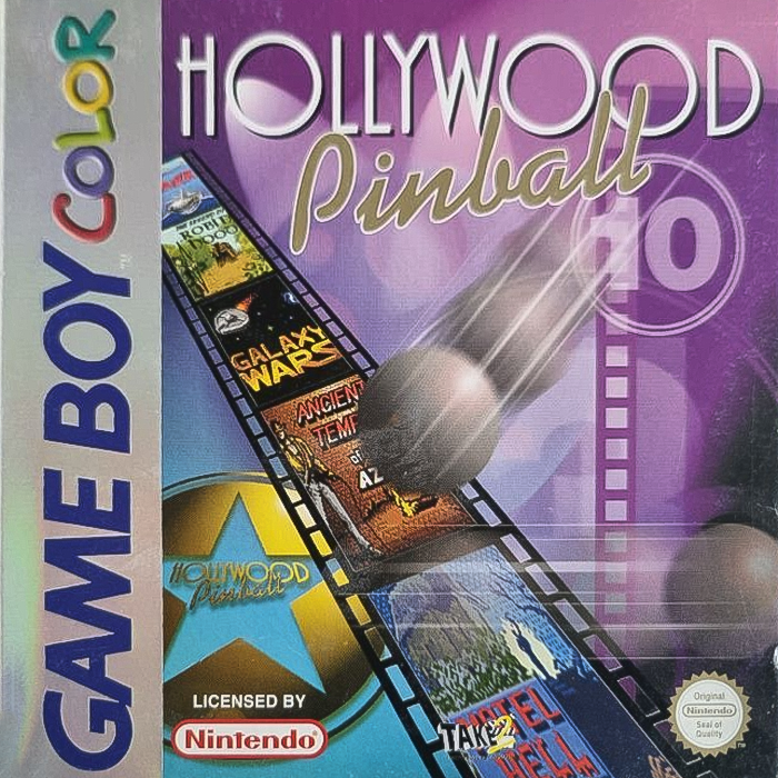 Hollywood Pinball box art for GameBoy Color