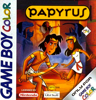 Papyrus box art for GameBoy Color