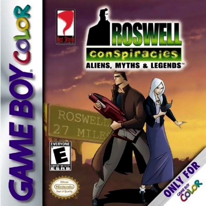 Roswell Conspiracies Aliens Myths Legends box art for GameBoy Color