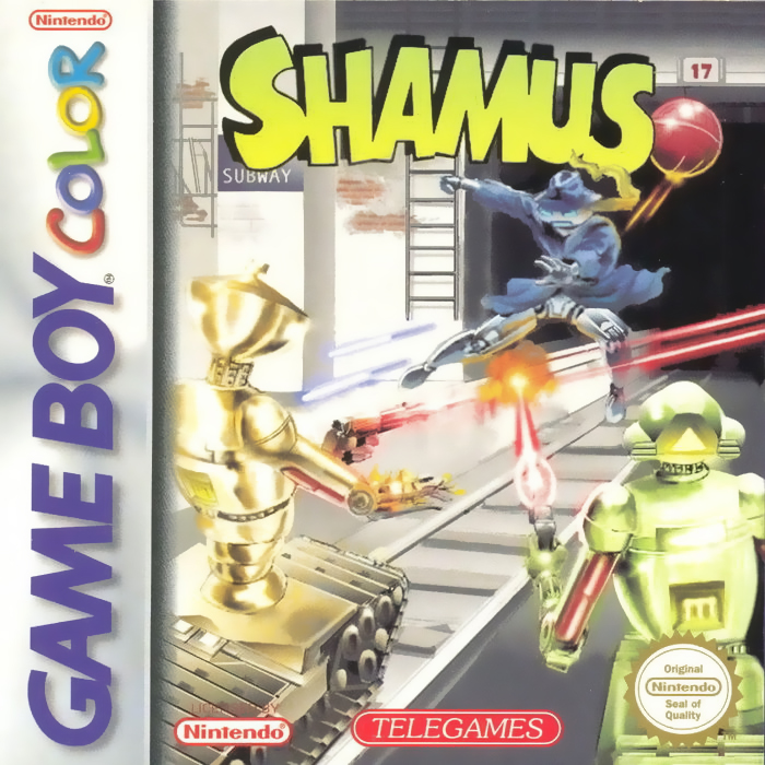 Shamus box art for GameBoy Color