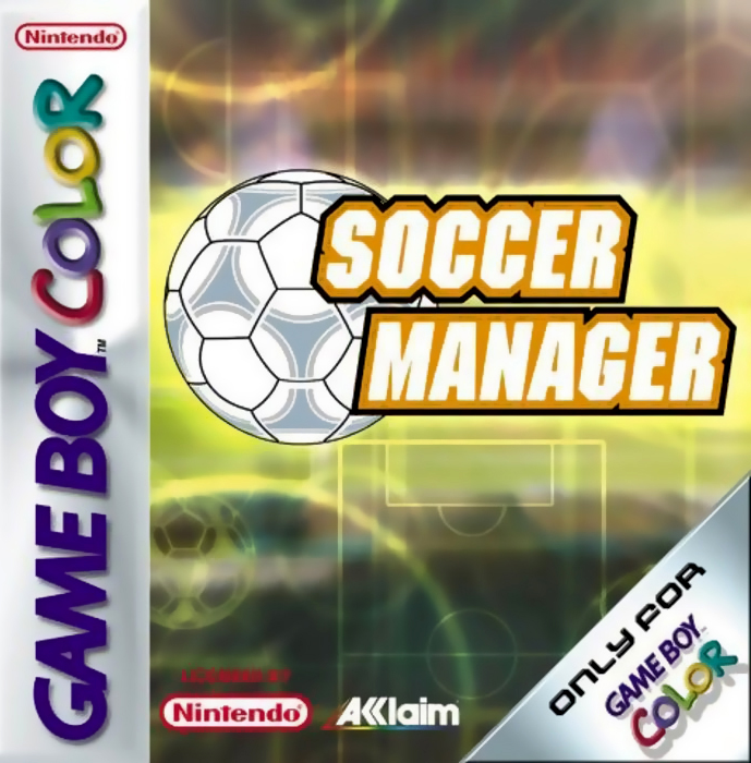 Soccer Manager box art for GameBoy Color