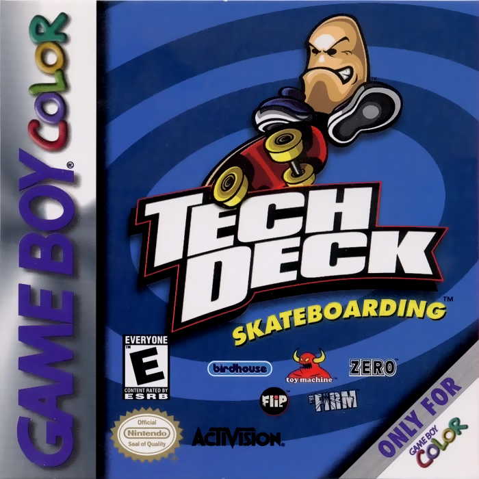 Tech Deck Skateboarding box art for GameBoy Color