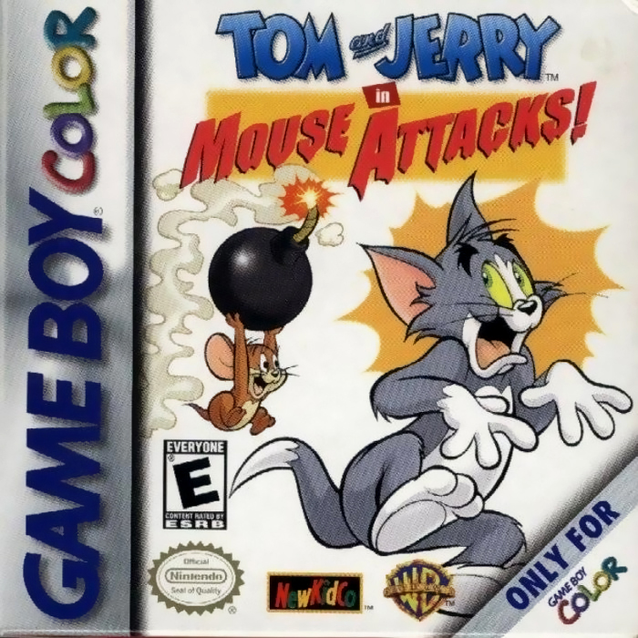 Tom and Jerry in Mouse Attacks box art for GameBoy Color