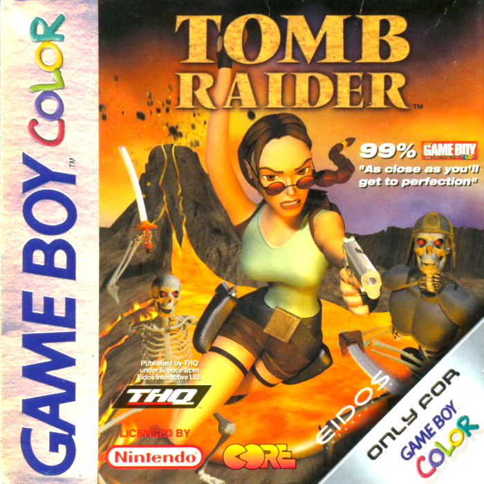 Tomb Raider box art for GameBoy Color