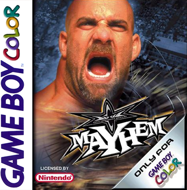 WCW Mayhem box art for GameBoy Color