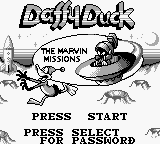 Daffy Duck title screen for GameBoy Color