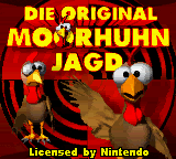 Die Original Moorhuhn Jagd title screen for GameBoy Color