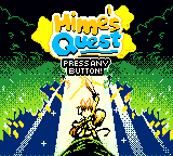 Hime's Quest title screen for GameBoy Color