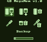 Mega Memory Card title screen for GameBoy Color