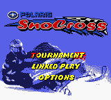 Snow Cross title screen for GameBoy Color