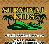 Survival Kids title screen for GameBoy Color