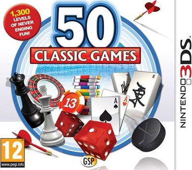 50 Classic Games 3D box art for Nintendo 3DS