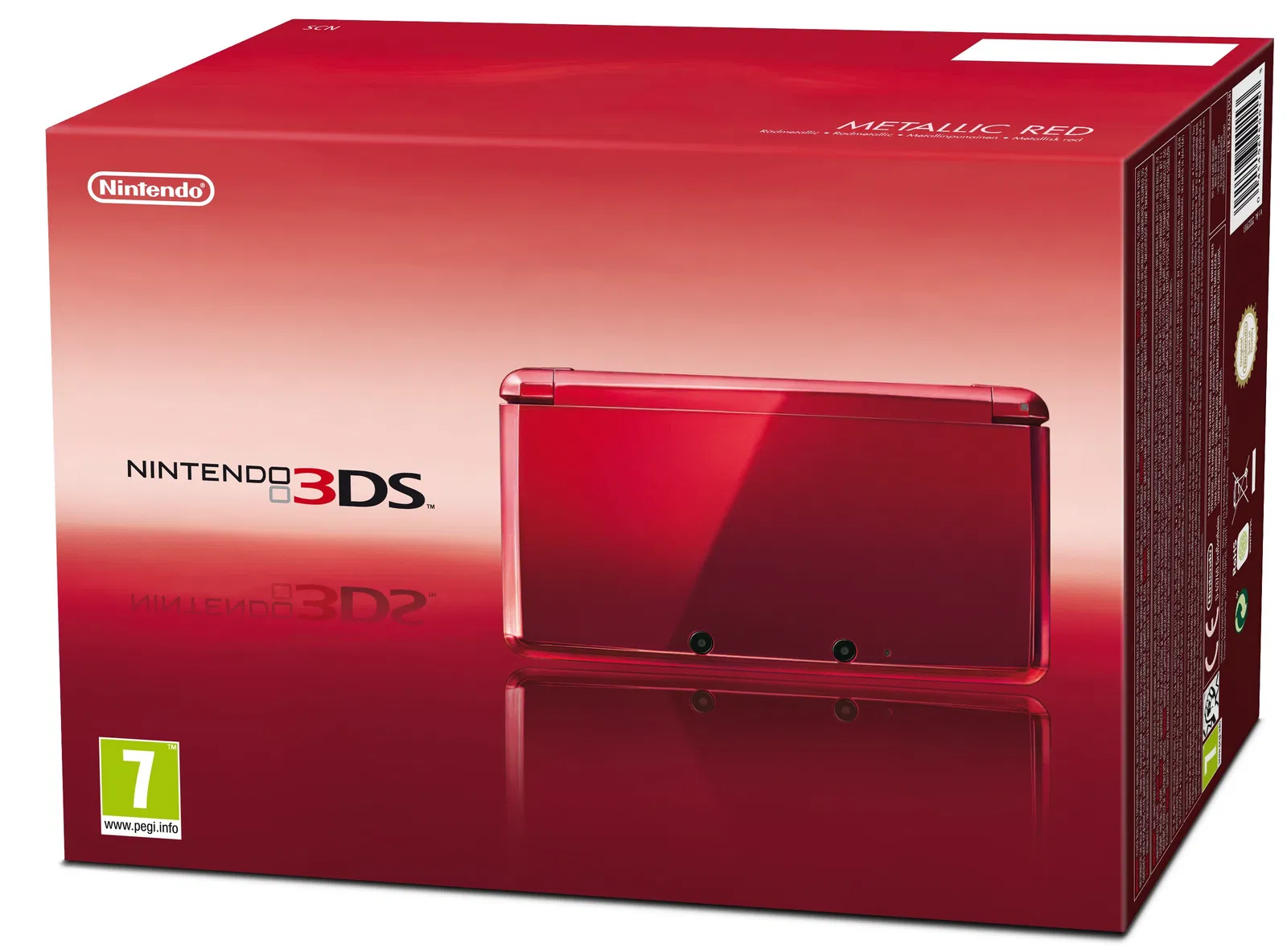Flame Red 3DS System box art for Nintendo 3DS