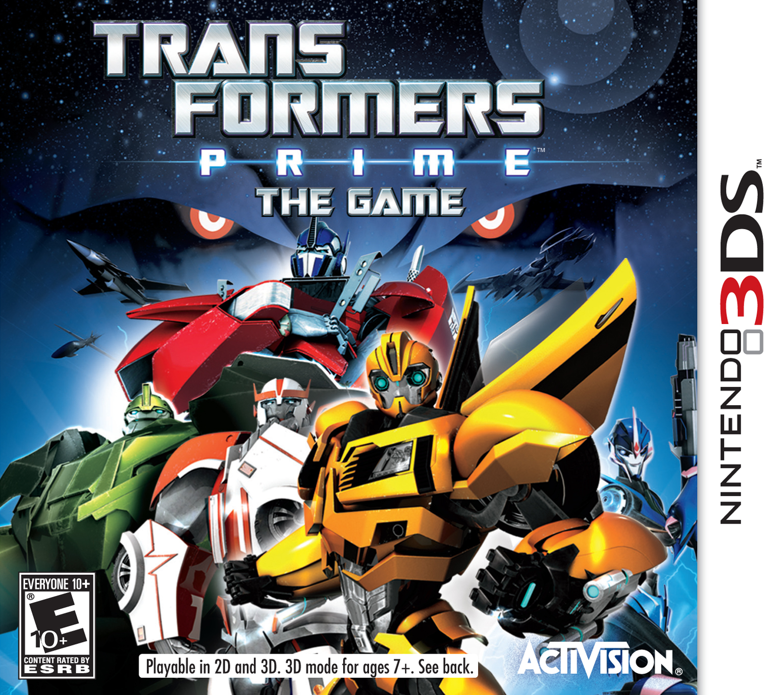 Transformers: Prime box art for Nintendo 3DS