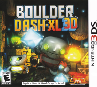 Boulder Dash-XL 3D box art for Nintendo 3DS