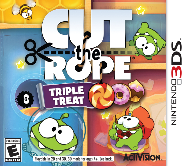 Cut the Rope: Triple Treat box art for Nintendo 3DS