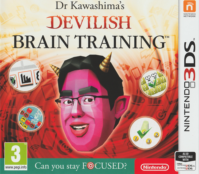Dr Kawashima's Devilish Brain Training: Can You Stay Focused box art for Nintendo 3DS