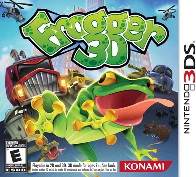 Frogger 3D box art for Nintendo 3DS
