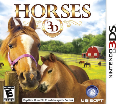 Horses 3D box art for Nintendo 3DS