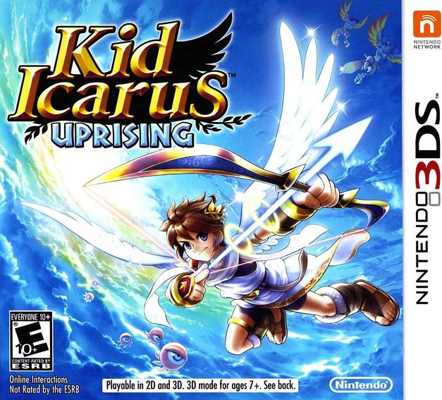 Kid Icarus Uprising box art for Nintendo 3DS