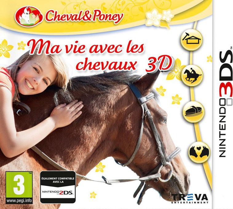 Life With Horses 3D box art for Nintendo 3DS