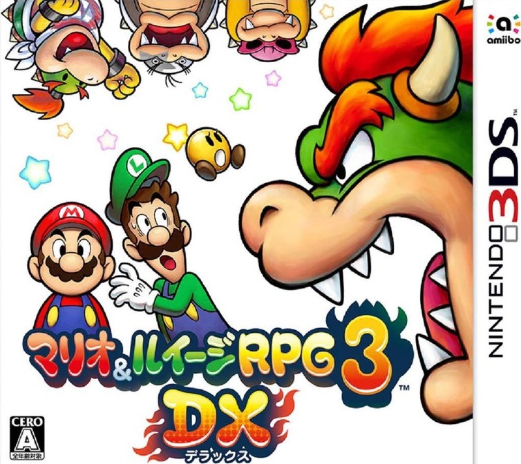 Mario & Luigi RPG 3 DX box art for Nintendo 3DS
