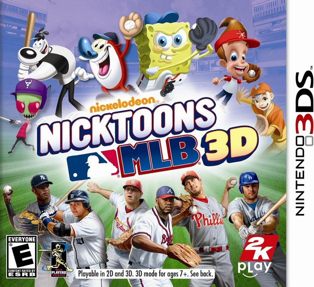 Nicktoons MLB 3D box art for Nintendo 3DS