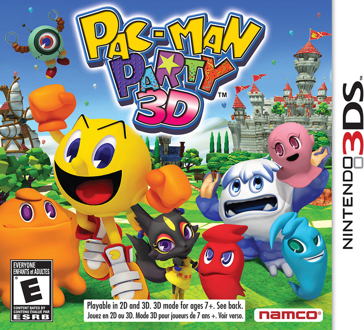 Pac-Man Party 3D box art for Nintendo 3DS