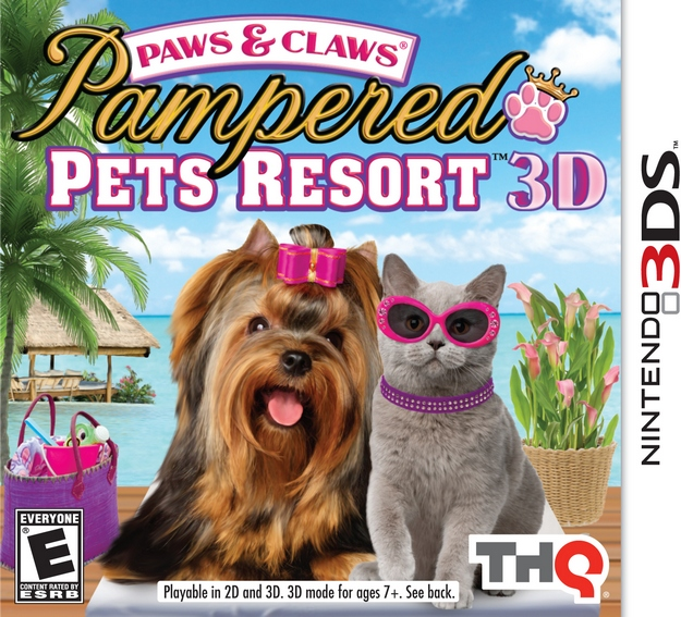 Paws & Claws Pampered Pets Resort 3D box art for Nintendo 3DS