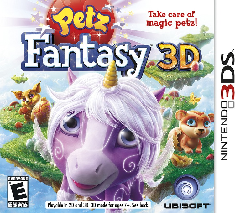 Petz Fantasy 3D box art for Nintendo 3DS