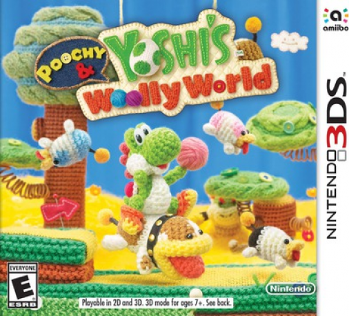 Poochy & Yoshi's Woolly World box art for Nintendo 3DS