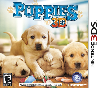 Puppies 3D box art for Nintendo 3DS