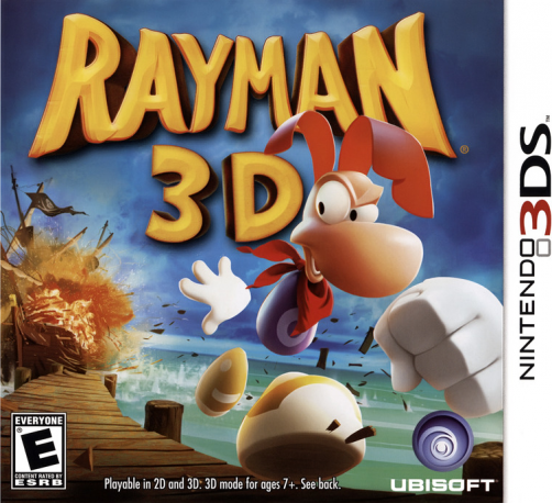 Rayman 3D box art for Nintendo 3DS