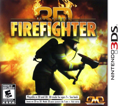 Real Heroes: Firefighter 3D box art for Nintendo 3DS