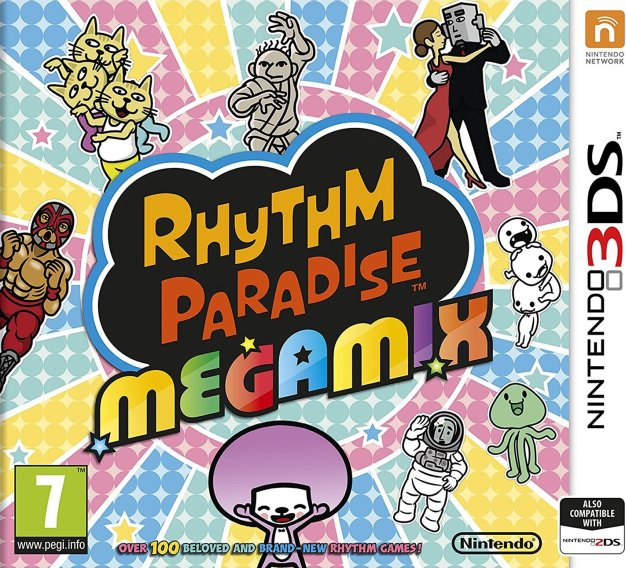 Rhythm Heaven Megamix box art for Nintendo 3DS