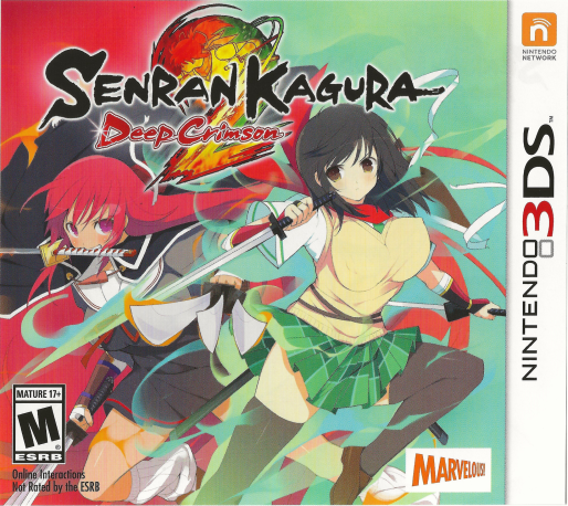 Senran Kagura 2: Deep Crimson box art for Nintendo 3DS