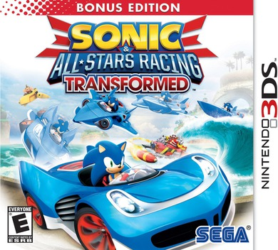 Sonic & All-Stars Racing Transformed box art for Nintendo 3DS