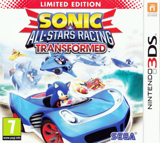Sonic & All-Stars Racing Transformed [Limited Edition] box art for Nintendo 3DS