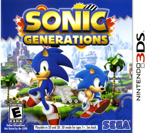 Sonic Generations box art for Nintendo 3DS