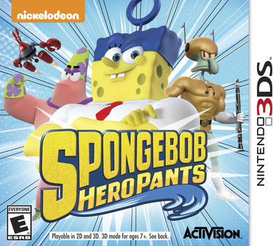 SpongeBob HeroPants box art for Nintendo 3DS
