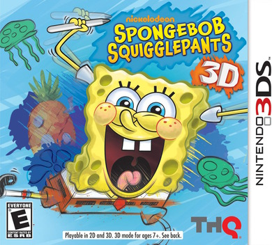 SpongeBob SquigglePants 3D box art for Nintendo 3DS
