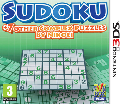 Sudoku + 7 Other Complex Puzzles by Nikoli box art for Nintendo 3DS