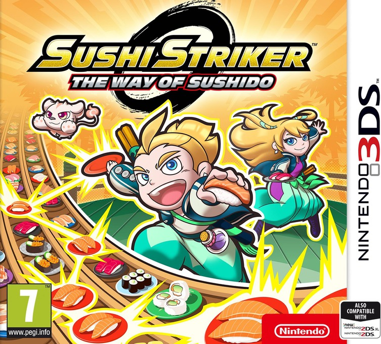 Sushi Striker: The Way of Sushido box art for Nintendo 3DS