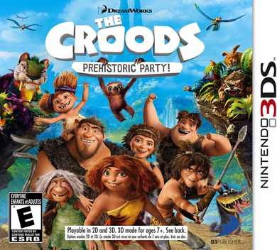 The Croods: Prehistoric Party box art for Nintendo 3DS
