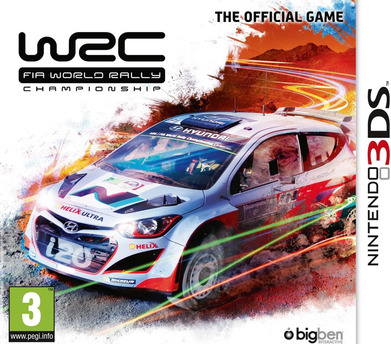 WRC FIA World Rally Championship box art for Nintendo 3DS