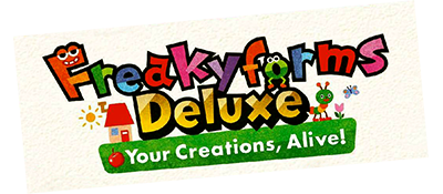 Freakyforms Deluxe Your Creations Alive logo for Nintendo 3DS