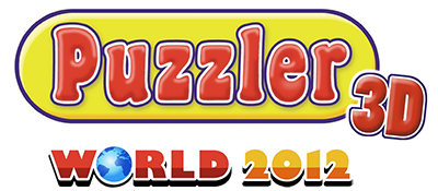 Puzzler World 2012 3D logo for Nintendo 3DS