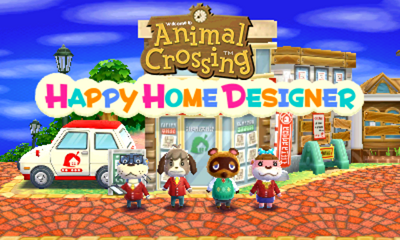 Animal Crossing Happy Home Designer title screen for Nintendo 3DS